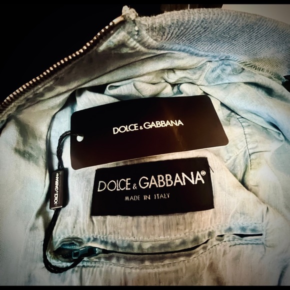 Authentic Dolce & Gabbana_ Authentic Apparel_Washed Blue Cotton Rebel Jacket - Picture 2 of 9